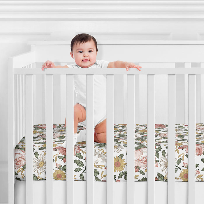 Sweet Jojo Designs Vintage Floral Fitted Crib Sheet & Reviews Wayfair